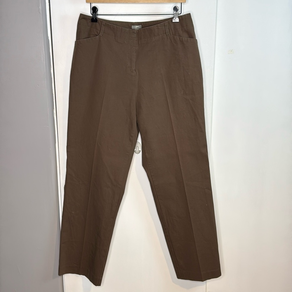 J-Jill, 12, brown, Live-In- Chino Pants, Stretch, Pleated, LNC, career, parties